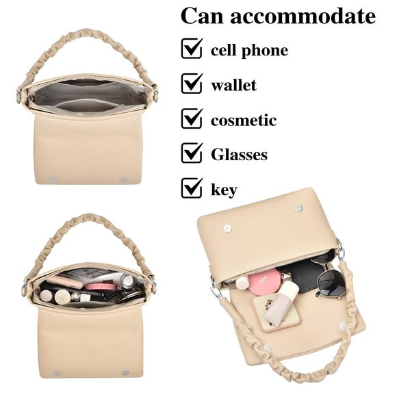 Shoulder Bags Purses, Hobo Tote Bag Crossbody Wallet With 2 <3 - Picture 4 of 8